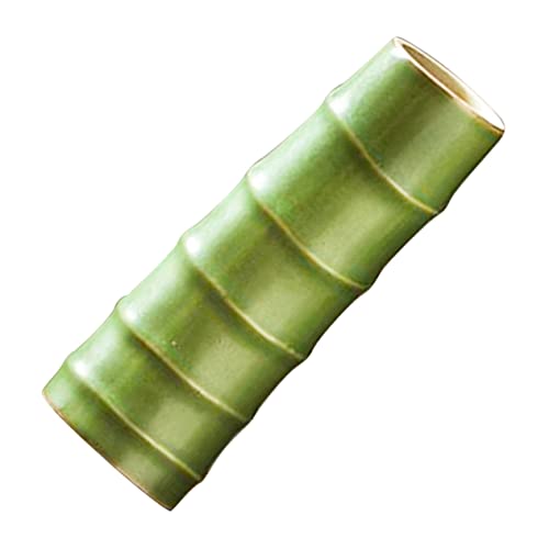 Yardwe Terrarien Bambusvase Aus Keramik Getrocknet Nordisch Keramikvase Kunst Bleistiftflasche Für Zu Hause Ikebana-vasen Rustikale Vase Terrarienbecken Glasvase Pflanze Büro Bambusrohr von Yardwe
