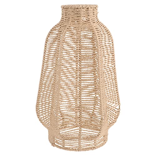 Yardwe Vintage Rattan Lampenschirm Für Deckenleuchten Handgefertigte Papiergeflecht-lampenschirme Für Schlafzimmer Esszimmer Und Stilvolle Und Elegante Lichtabdeckung von Yardwe