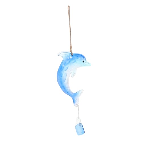 Yardwe Wandkunst-Delphin-Ornament Wanddekoration Zum Thema Strand Delphin-Wand- Gastgeschenke Zum Thema Tierisches Windspiel Delphin-skulpturwand - Glas von Yardwe