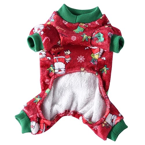 Yardwe Weihnachtliches Haustierkostüm aus Atmungsaktivem Vierbeiniges Fleece Warm und Bequem Festliches Hundeoutfit für Foto Party und Besondere Anlässe Rot Yardwe Weihnachtliches Haustierkostüm aus Atmungsaktivem Vierbeiniges Fleece Warm und Bequem Festliches Hundeoutfit für Foto Party und Besondere Anlässe Rot von Yardwe