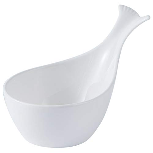Yardwe Weiß Keramik Schälchen Wal Form Mini Porzellan Dipschalen Kleine Servierschalen Dessertschalen Gewürzschalen Dip Schalen Set Saucen Schüssel für Snacks Gewürz Tischdeko von Yardwe