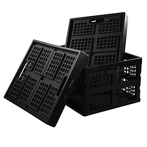 Yarebest 3er Set Klappboxen Faltbar, Schwarz, Stapelkorb Aufbewahrung KöRbchen Plastik Yarebest 3er Set Klappboxen Faltbar, Schwarz, Stapelkorb Aufbewahrung KöRbchen Plastik von Yarebest