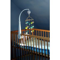 Baby-Krippe Mobile - Gehäkelte Pastell Baby-Jungen Beige/Mintgrün/Aqua/Salatgrüne Kugeln Mobile(5-Farben-Handy Baby-Kinderzimmer von YarnBallStories