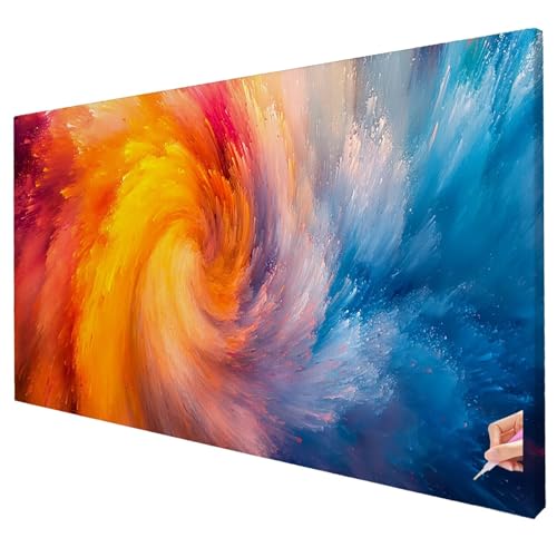 Diamond Painting Abstrakt 200x80cm Diamond Painting Erwachsene Groß XXL Bunt Set DIY Diamant Malerei Kreativ Set für Erwachsene 5D Diamant Kunst Stickerei für Geschenke für Frauen Halloween Deko Q-78 von Yarqzhng