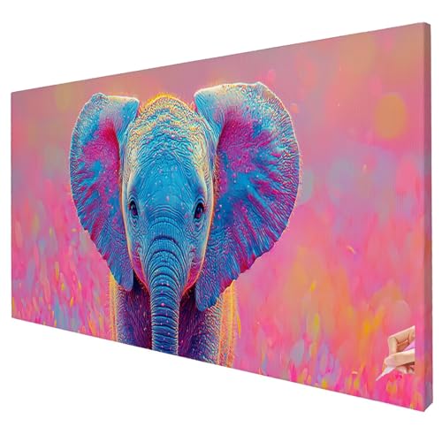 Diamond Painting Elefant 250x100cm Diamond Painting Erwachsene Groß XXL Tier Set DIY Diamant Malerei Kreativ Set für Erwachsene 5D Diamant Kunst Stickerei für Geschenke für Frauen Halloween Deko W-39 von Yarqzhng
