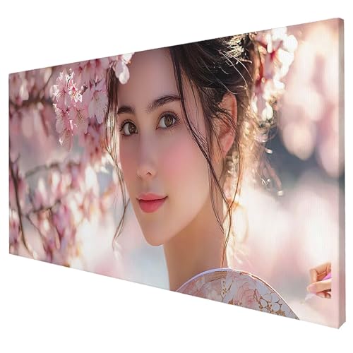 Diamond Painting Erwachsene Groß XXL 100x40cm Diamant Painting Bilder Aesthetic Bastelset Erwachsene DIY Frau Diamond Art Set 5D Diamant Malerei Strasssteine Kreuzstich Set für Weihnachtsdeko R-74 von Yarqzhng