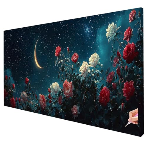 Diamond Painting Erwachsene Groß XXL 150x60cm Diamant Painting Bilder Blumen Bastelset Erwachsene DIY Mond Diamond Art Set Diamant Malerei Strasssteine Kreuzstich Set für Weihnachtsdeko Geschenke W-77 Diamond Painting Erwachsene Groß XXL 150x60cm Diamant Painting Bilder Blumen Bastelset Erwachsene DIY Mond Diamond Art Set Diamant Malerei Strasssteine Kreuzstich Set für Weihnachtsdeko Geschenke W-77 von Yarqzhng