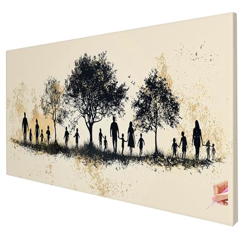 Diamond Painting Erwachsene Groß XXL 200x80cm Diamant Painting Bilder Retro Bastelset Erwachsene DIY Baum Diamond Art Set Diamant Malerei Strasssteine Kreuzstich Set für Weihnachtsdeko Geschenke M-74 von Yarqzhng