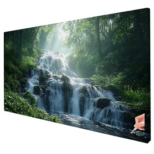Diamond Painting Erwachsene Groß XXL 250x100cm Diamant Painting Bilder Fallen Bastelset Erwachsene DIY Wald Diamond Art Set Diamant Malerei Strasssteine Kreuzstich für Weihnachtsdeko Geschenke W-35 von Yarqzhng