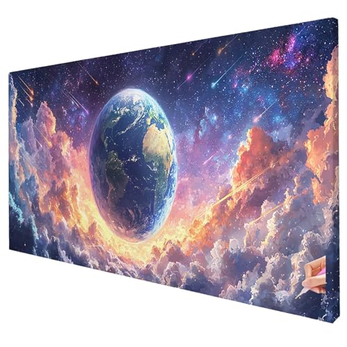 Diamond Painting Erwachsene Groß XXL 250x100cm Diamant Painting Bilder Planet Bastelset Erwachsene DIY Sternenhimmel Diamond Art Set Diamant Malerei Strasssteine Kreuzstich Set für Weihnachtsdeko W-38 von Yarqzhng