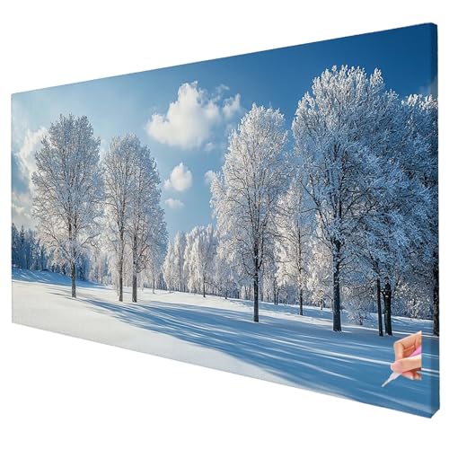 Diamond Painting Erwachsene Groß XXL 250x100cm Diamant Painting Bilder Winter Bastelset Erwachsene DIY Baum Diamond Art Set Diamant Malerei Strasssteine Kreuzstich für Weihnachtsdeko Geschenke W-95 von Yarqzhng