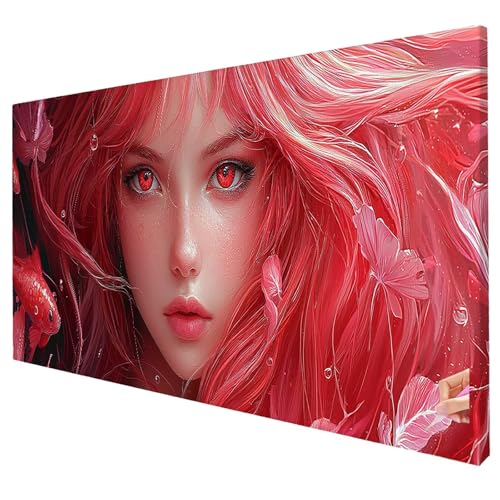 Diamond Painting Erwachsene Groß XXL 80x30cm Diamant Painting Bilder Anime Bastelset Erwachsene DIY Rosa Diamond Art Set Diamant Malerei Strasssteine Kreuzstich Set für Weihnachtsdeko Geschenke S-17 von Yarqzhng
