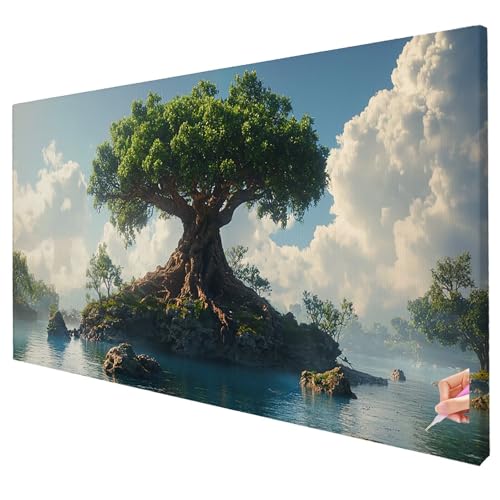 Diamond Painting Erwachsene Groß XXL 80x30cm Diamant Painting Bilder Baum Bastelset Erwachsene DIY Wolke Diamond Art Set Diamant Malerei Strasssteine Kreuzstich Set für Weihnachtsdeko Geschenke R-80 von Yarqzhng