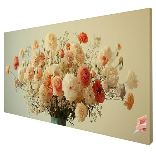Diamond Painting Erwachsene Groß XXL 80x30cm Diamant Painting Bilder Blumen Bastelset Erwachsene DIY Retro Diamond Art Set Diamant Malerei Strasssteine Kreuzstich Set für Weihnachtsdeko Geschenke M-80 von Yarqzhng