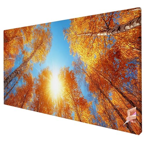 Diamond Painting Erwachsene Groß XXL 80x30cm Diamant Painting Bilder Wald Bastelset Erwachsene DIY Baum Diamond Art Set 5D Diamant Malerei Strasssteine Kreuzstich Set für Weihnachtsdeko Geschenke W-59 von Yarqzhng