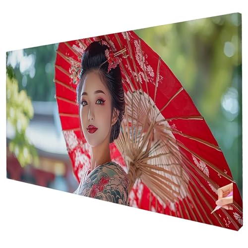 Diamond Painting Japan 130x50cm Diamond Painting Erwachsene Groß XXL Retro Set DIY Diamant Malerei Kreativ Set für Erwachsene 5D Diamant Kunst Stickerei für Geschenke für Frauen Halloween Deko S-18 von Yarqzhng