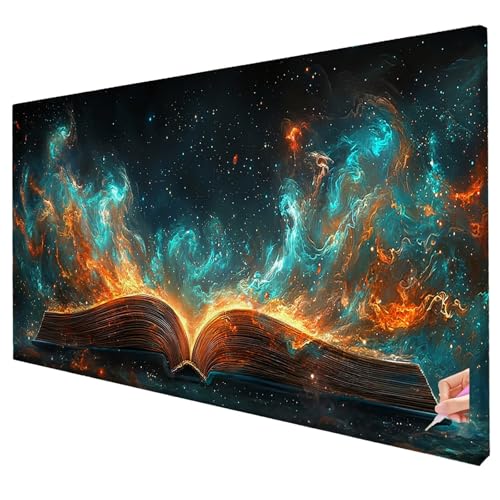 Diamond Painting Leuchtend Diamond Painting XXL 250x100cm 5D Abstrakt Diamant Kunst Malerei Set Basteln Erwachsene Anfänger DIY Full Diamant Stickerei Kreuzstich Set für Deko Wohnzimmer Geschenke W-52 von Yarqzhng