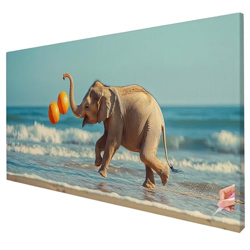 Diamond Painting Meer 150x60cm Diamond Painting Erwachsene Groß XXL Elefant Set DIY Diamant Malerei Kreativ Set für Erwachsene 5D Diamant Kunst Stickerei für Geschenke für Frauen Halloween Deko R-84 von Yarqzhng
