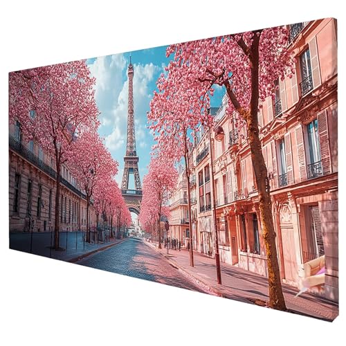Diamond Painting Paris Diamond Painting XXL 250x100cm Landschaft Diamant Kunst Malerei Set Basteln Erwachsene Anfänger DIY Diamant Stickerei Kreuzstich Set Deko Wohnzimmer Geschenke für Frauen W-79 von Yarqzhng