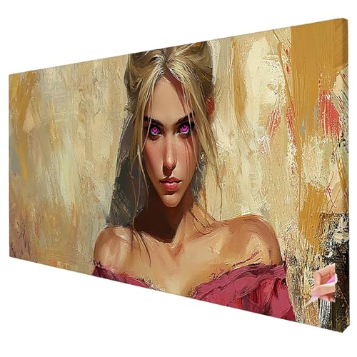 Diamond Painting Retro Diamond Painting XXL 200x80cm 5D Frau Diamant Kunst Malerei Set Basteln Erwachsene Anfänger DIY Diamant Stickerei Kreuzstich Set für Deko Wohnzimmer Geschenke für Frauen Q-85 von Yarqzhng