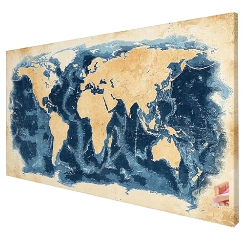 Diamond Painting Retro Diamond Painting XXL 250x100cm 5D Karte Diamant Kunst Malerei Set Basteln Erwachsene Anfänger DIY Diamant Stickerei Kreuzstich Set für Deko Wohnzimmer Geschenke für Frauen W-55 von Yarqzhng