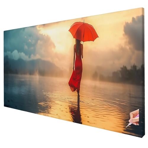 Diamond Painting Sonnenuntergang 250x100cm Diamond Painting Erwachsene Groß XXL Modern Set DIY Diamant Malerei Kreativ Set für Erwachsene 5D Diamant Kunst Stickerei für Geschenke Halloween Deko X-03 von Yarqzhng