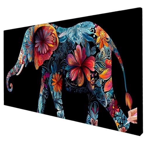 Diamond Painting Tiere 250x100cm Diamond Painting Erwachsene Groß XXL Elefant Set DIY Diamant Malerei Kreativ Set für Erwachsene 5D Diamant Kunst Stickerei für Geschenke für Frauen Halloween Deko R-78 von Yarqzhng