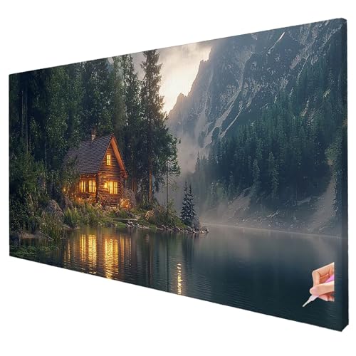 Diamond Painting Wald 150x60cm Diamond Painting Erwachsene Groß XXL Kabine Set DIY Diamant Malerei Kreativ Set für Erwachsene 5D Diamant Kunst Stickerei für Geschenke für Frauen Halloween Deko S-24 von Yarqzhng