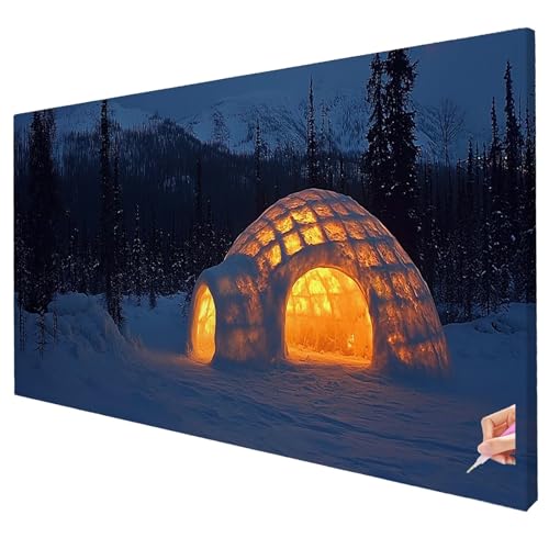 Diamond Painting Winter Diamond Painting XXL 250x100cm Schnee Diamant Kunst Malerei Set Basteln Erwachsene Anfänger DIY Diamant Stickerei Kreuzstich Set für Deko Wohnzimmer Geschenke für Frauen S-13 von Yarqzhng