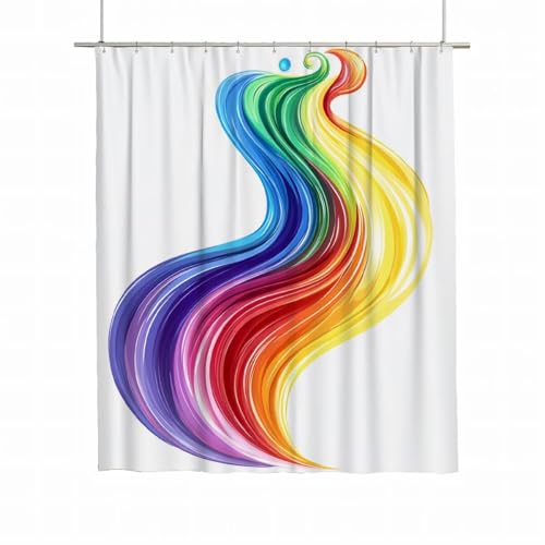 Duschvorhang 180x180 Duschvorhang Bunt Duschrollo für Badewanne Beschwerter Saum Wasserdicht Polyester Stoff Waschbar Duschvorhänge Regenbogen Shower Curtains mit 12 Haken für Badezimmer Deko A-41 Duschvorhang 180x180 Duschvorhang Bunt Duschrollo für Badewanne Beschwerter Saum Wasserdicht Polyester Stoff Waschbar Duschvorhänge Regenbogen Shower Curtains mit 12 Haken für Badezimmer Deko A-41 von Yarqzhng