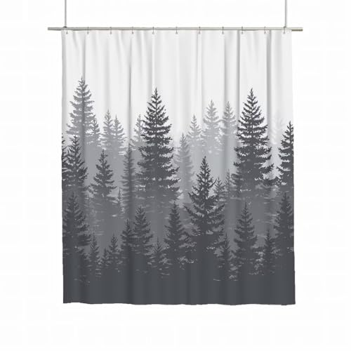Duschvorhang 200x200 Duschvorhang Grau Duschrollo für Badewanne Beschwerter Saum Wasserdicht Polyester Stoff Waschbar Duschvorhänge Wald Shower Curtains mit 12 Haken für Badewanne Badezimmer Deko A-83 Duschvorhang 200x200 Duschvorhang Grau Duschrollo für Badewanne Beschwerter Saum Wasserdicht Polyester Stoff Waschbar Duschvorhänge Wald Shower Curtains mit 12 Haken für Badewanne Badezimmer Deko A-83 von Yarqzhng