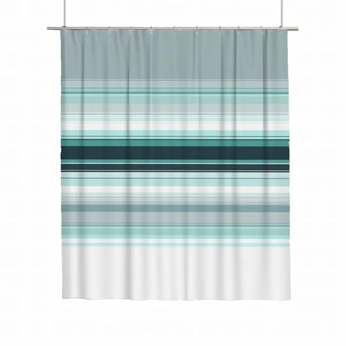 Duschvorhang 240x200 Duschvorhang Gestreift Duschrollo für Badewanne Beschwerter Saum Wasserdicht Polyester Stoff Waschbar Duschvorhänge Einfach Shower Curtains mit 12 Haken für Badezimmer Deko A-65 Duschvorhang 240x200 Duschvorhang Gestreift Duschrollo für Badewanne Beschwerter Saum Wasserdicht Polyester Stoff Waschbar Duschvorhänge Einfach Shower Curtains mit 12 Haken für Badezimmer Deko A-65 von Yarqzhng