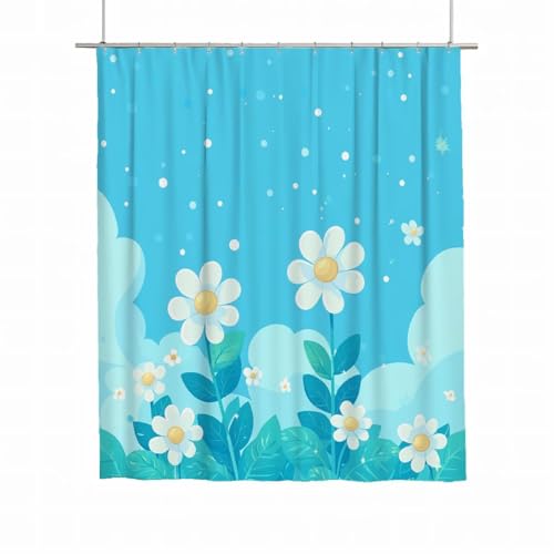 Duschvorhang Blaugrün Duschvorhang 180x200 Duschrollo Blumen Wasserdicht Duschrollo für Badewanne Waschbar Polyester Duschvorhänge Beschwerter Saum Shower Curtain mit 12 Haken Badezimmer Deko A-52 Duschvorhang Blaugrün Duschvorhang 180x200 Duschrollo Blumen Wasserdicht Duschrollo für Badewanne Waschbar Polyester Duschvorhänge Beschwerter Saum Shower Curtain mit 12 Haken Badezimmer Deko A-52 von Yarqzhng