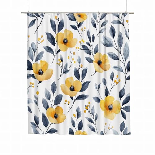 Duschvorhang Blumen Duschvorhang 180x220 Duschrollo Pflanzen Wasserdicht Duschrollo für Badewanne Waschbar Polyester Duschvorhänge Beschwerter Saum Shower Curtain mit 12 Haken Badezimmer Deko A-76 Duschvorhang Blumen Duschvorhang 180x220 Duschrollo Pflanzen Wasserdicht Duschrollo für Badewanne Waschbar Polyester Duschvorhänge Beschwerter Saum Shower Curtain mit 12 Haken Badezimmer Deko A-76 von Yarqzhng