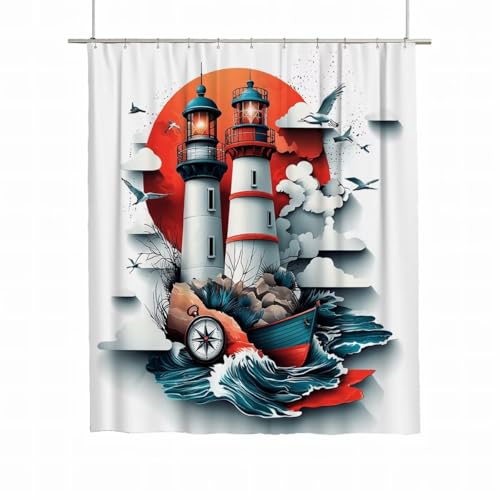 Duschvorhang Nautisch Duschvorhang 200x200 Duschrollo Vintage Wasserdicht Duschrollo für Badewanne Waschbar Polyester Duschvorhänge Beschwerter Saum Shower Curtain mit 12 Haken Badezimmer Deko A-60 Duschvorhang Nautisch Duschvorhang 200x200 Duschrollo Vintage Wasserdicht Duschrollo für Badewanne Waschbar Polyester Duschvorhänge Beschwerter Saum Shower Curtain mit 12 Haken Badezimmer Deko A-60 von Yarqzhng