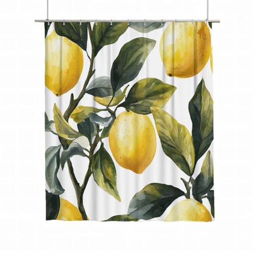 Duschvorhang Pflanzen Duschvorhang 200x180 Duschrollo Zitrone Wasserdicht Duschrollo für Badewanne Waschbar Polyester Duschvorhänge Beschwerter Saum Shower Curtain mit 12 Haken Badezimmer Deko C-82 Duschvorhang Pflanzen Duschvorhang 200x180 Duschrollo Zitrone Wasserdicht Duschrollo für Badewanne Waschbar Polyester Duschvorhänge Beschwerter Saum Shower Curtain mit 12 Haken Badezimmer Deko C-82 von Yarqzhng