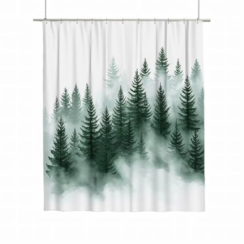 Duschvorhang Wald Duschvorhang 240x200 Duschrollo Weiß Wasserdicht Duschrollo für Badewanne Waschbar Polyester Duschvorhänge Beschwerter Saum Shower Curtain mit 12 Haken Deko Geschenke für Frauen A-84 Duschvorhang Wald Duschvorhang 240x200 Duschrollo Weiß Wasserdicht Duschrollo für Badewanne Waschbar Polyester Duschvorhänge Beschwerter Saum Shower Curtain mit 12 Haken Deko Geschenke für Frauen A-84 von Yarqzhng