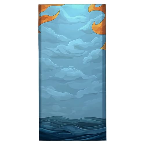 Strandtuch Abstrakt Mikrofaser Strandtuch XXL 70x140 cm Fitness Handtuch Schnelltrocknendes Badehandtuch Groß Strandhandtuch Sandfrei Leichtes Reisehandtuch Saunatuch für Strand Urlaub (Wolke) E-5 von Yarqzhng