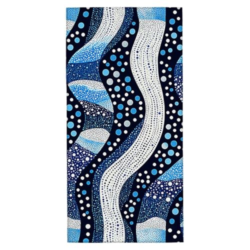 Strandtuch Abstrakt Mikrofaser Strandtuch XXL 90x180 cm Fitness Handtuch Schnelltrocknendes Badehandtuch Groß Strandhandtuch Sandfrei Leichtes Reisehandtuch Saunatuch für Strand Urlaub (Mode) Y-1 von Yarqzhng