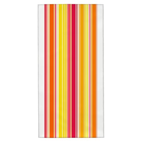 Strandtuch Idyllisch Mikrofaser Strandtuch XXL 70x140 cm Fitness Handtuch Schnelltrocknendes Badehandtuch Groß Strandhandtuch Sandfrei Leichtes Reisehandtuch Saunatuch für Urlaub (Gestreift) T-8 von Yarqzhng