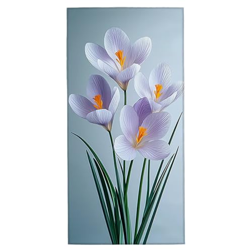 Strandtuch XXL 100x220 cm Mikrofaser Handtuch Sandfrei Strandtuch Einfach Saunahandtuch Schnelltrocknendes Badetuch Leichtes Strandhandtuch Strandkleid Damen Herren Sporthandtuch für Reise (Blume) L-7 von Yarqzhng
