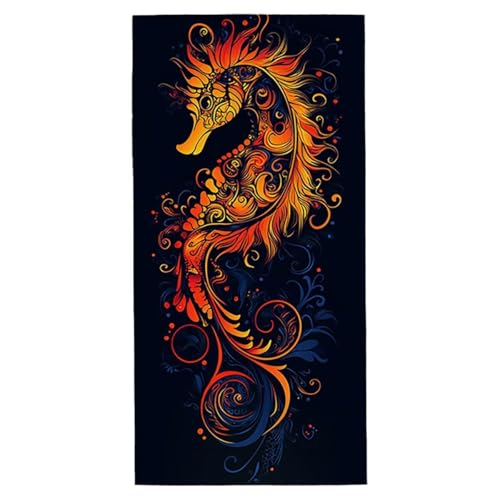 Strandtuch XXL 80x160 cm Mikrofaser Handtuch Sandfrei Strandtuch Tier Saunahandtuch Schnelltrocknendes Badetuch Leichtes Strandhandtuch Strandkleid Damen Herren Sporthandtuch für Reise (Abstrakt) A-4 von Yarqzhng