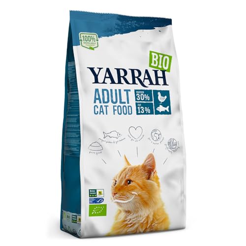 YARRAH Bio Katzenfutter trocken | Hochwertiges Premium Trockenfutter für Katzen | Hoher Nährstoffanteil | Futter für Katzen ab 12 Wochen mit Bio-Huhn und MSC Fisch, 2.4kg YARRAH Bio Katzenfutter trocken | Hochwertiges Premium Trockenfutter für Katzen | Hoher Nährstoffanteil | Futter für Katzen ab 12 Wochen mit Bio-Huhn und MSC Fisch, 2.4kg von Yarrah