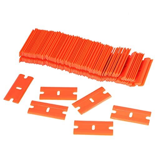 Yarryuter 100 Stuecke Schneidige Klinge Auto Glas Reinigung Rasier Messer Schaber Folien Verpackung Rakel Vinyl Auto Wrap Aufkleber Zubehör von Yarryuter
