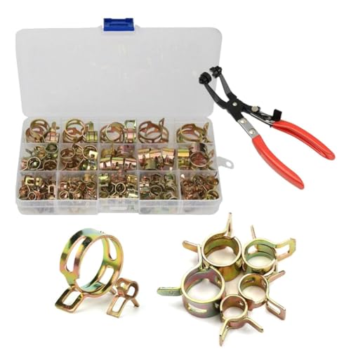 Yarryuter 115PCS 6-22 mm Federschlauchklemmen + Handzange, Verzinkt, Gas-/Wasserschlauchklemmen, Metallwerkzeug-Sortimentsset Yarryuter 115PCS 6-22 mm Federschlauchklemmen + Handzange, Verzinkt, Gas-/Wasserschlauchklemmen, Metallwerkzeug-Sortimentsset von Yarryuter