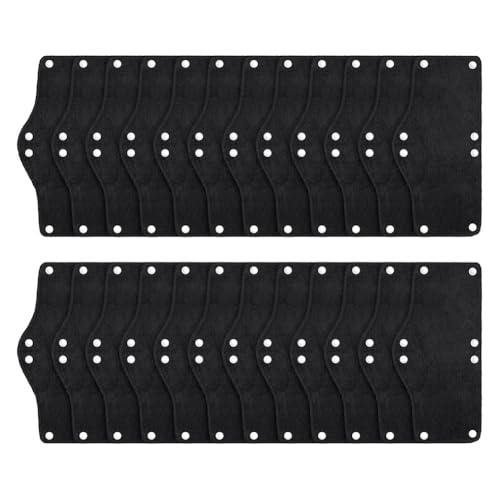 Yarryuter 24 Stück Hard Hat Sweatband Baumwollhelm-Schweißband Helm-Komfortpolster Pad Schwarz von Yarryuter