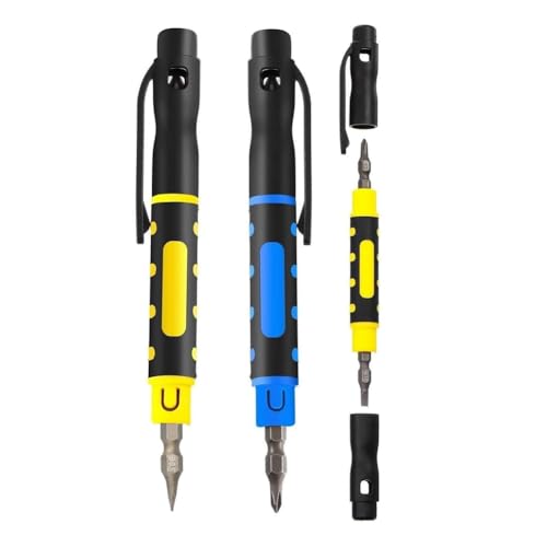 Yarryuter 3er-Pack 4-in-1-Taschenschraubendreher, Tragbarer Mehrzweckschraubendreher, Brillenreparaturschraubendreher, Heimwerkerschraubendreher Yarryuter 3er-Pack 4-in-1-Taschenschraubendreher, Tragbarer Mehrzweckschraubendreher, Brillenreparaturschraubendreher, Heimwerkerschraubendreher von Yarryuter