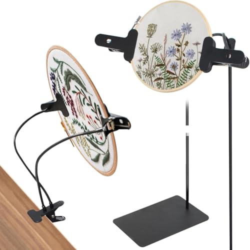Yarryuter Bodenständer zum Sticken für Handarbeiten, Stickrahmen für die Hand, Schwarzer, Verstellbarer, Abnehmbarer Tischklemmen-Bodenhalter für Nadelspitzen Yarryuter Bodenständer zum Sticken für Handarbeiten, Stickrahmen für die Hand, Schwarzer, Verstellbarer, Abnehmbarer Tischklemmen-Bodenhalter für Nadelspitzen von Yarryuter
