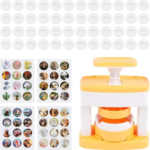 Yarryuter Button-Maker, Pin-Maker, CreativePress-Button-Stanzset, Einfach zu Bedienender Button-Maker für Kinder Yarryuter Button-Maker, Pin-Maker, CreativePress-Button-Stanzset, Einfach zu Bedienender Button-Maker für Kinder von Yarryuter