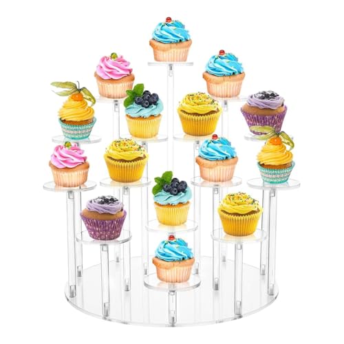 Yarryuter Cupcake-Ständer Aus Acryl für 16 Cupcakes, Wiederverwendbarer Präsentationsständer für Dessert-Cupcakes für Hochzeiten, Geburtstage, Feiertage, Partys Yarryuter Cupcake-Ständer Aus Acryl für 16 Cupcakes, Wiederverwendbarer Präsentationsständer für Dessert-Cupcakes für Hochzeiten, Geburtstage, Feiertage, Partys von Yarryuter